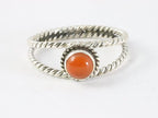 Opengewerkte zilveren ring met carneool afbeelding 4