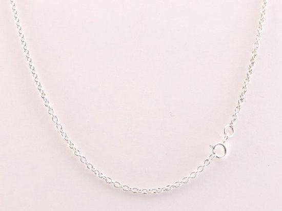 Fijne bewerkte zilveren hanger met malachiet aan ketting afbeelding 5