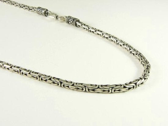 Zilveren ketting met koningsschakel afbeelding 2