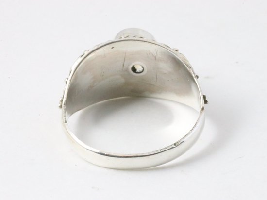 Bewerkte zilveren ring met citrien afbeelding 3