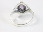 Fijne bewerkte zilveren ring met amethist afbeelding 3