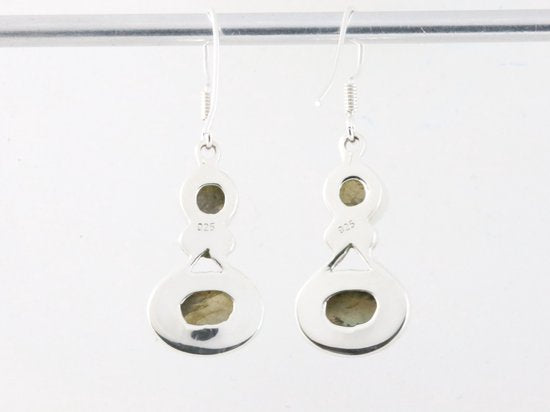 Zilveren oorbellen met labradoriet afbeelding 3