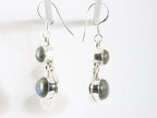 Zilveren oorbellen met labradoriet afbeelding 2