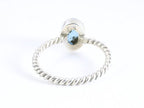 Fijne zilveren ring met blauwe chalcedoon afbeelding 3