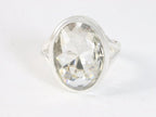 Ovale zilveren ring met bergkristal afbeelding 4