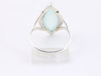 Hoogglans zilveren ring met aqua chalcedoon afbeelding 3