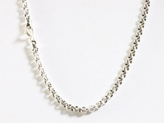 Fijne zilveren ketting met jasseron schakels afbeelding 2