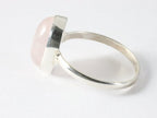 Ovale zilveren ring met rozenkwarts afbeelding 2