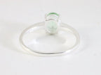 Fijne hoogglans zilveren ring met groene amethist afbeelding 3
