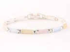 Zilveren armband met veelkleurige schelp afbeelding 1
