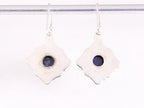 Bewerkte zilveren oorbellen met lapis lazuli afbeelding 3