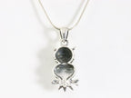 Zilveren uil hanger aan ketting afbeelding 3