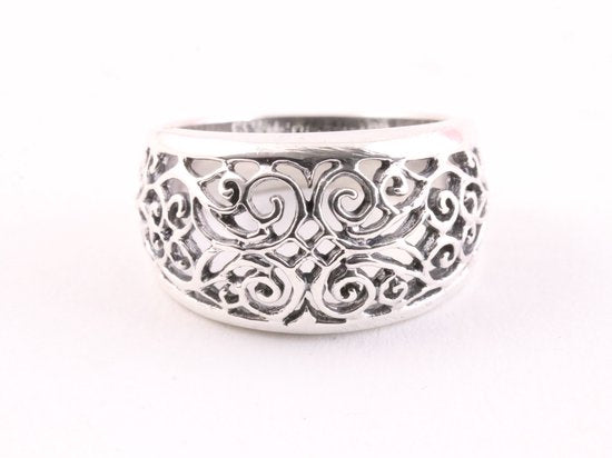 Opengewerkte zilveren ring afbeelding 4