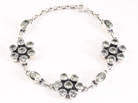 Zilveren armband met bergkristal afbeelding 1