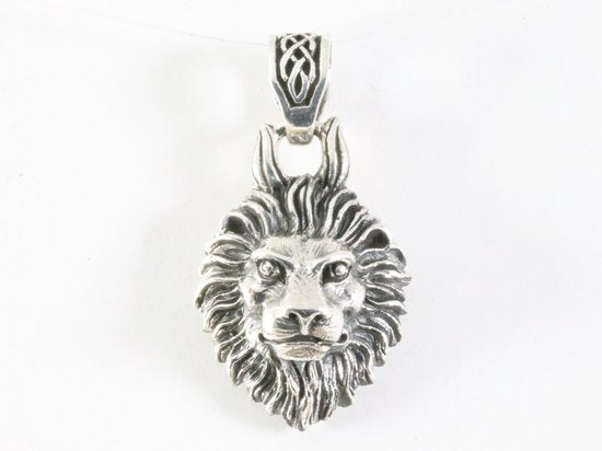 Zilveren leeuw hanger afbeelding 4