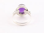 Bewerkte zilveren ring met amethist afbeelding 2