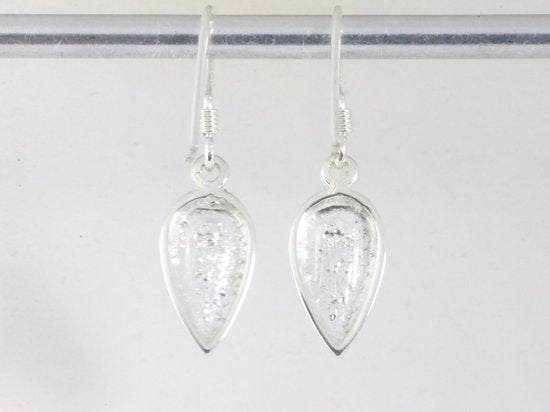 Fijne hoogglans zilveren oorbellen met welo opaal afbeelding 2