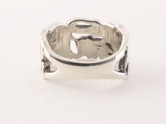 Zilveren ring met olifanten afbeelding 3