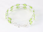 Brede zilveren armband met peridoot afbeelding 3