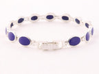 Zilveren schakelarmband met lapis lazuli afbeelding 2