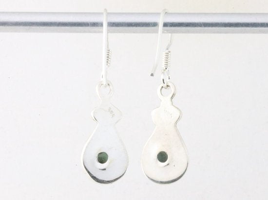 Fijne bewerkte zilveren oorbellen met aquamarijn afbeelding 2