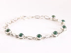 Fijne zilveren armband met jade afbeelding 2