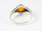 Bewerkte zilveren ring met carneool afbeelding 2