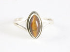 Fijne zilveren ring met tijgeroog afbeelding 4
