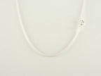Hoogglans zilveren hanger met lapis lazuli aan ketting afbeelding 4