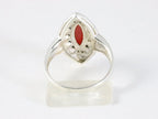 Zilveren ring met carneool en marcasiet afbeelding 3