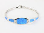 Hoogglans zilveren armband met Australische opaal afbeelding 1