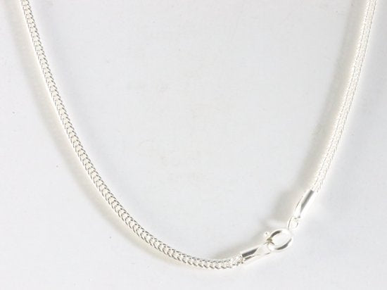 Bewerkte zilveren hanger met wilde parel en blauwe topaas aan ketting afbeelding 5