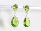 Zilveren oorstekers met peridoot afbeelding 2