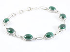 Bewerkte zilveren armband met malachiet afbeelding 2