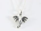 Zilveren olifant hanger aan ketting afbeelding 4