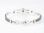 Bewerkte zilveren armband met onyx afbeelding 3