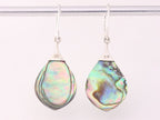 Bewerkte zilveren oorbellen met abalone schelp afbeelding 3