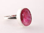Zilveren ring met robijn afbeelding 1