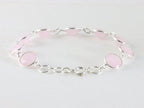 Zilveren armband met rozenkwarts afbeelding 3