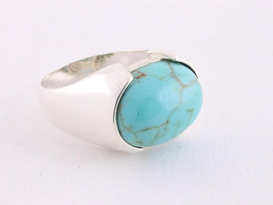 Zilveren ring met turkoois afbeelding 1