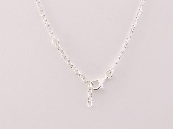 Fijne zilveren ketting met lapis lazuli afbeelding 2