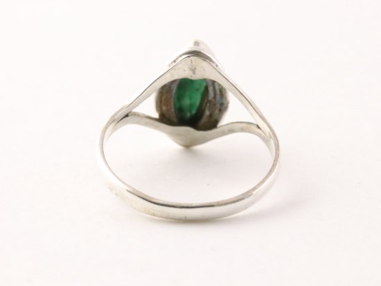 Fijne zilveren ring met jade afbeelding 3