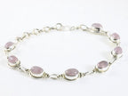 Zilveren armband met rozenkwarts afbeelding 2