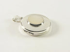 Rond zilveren medaillon met parelmoer afbeelding 2
