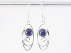 Opengewerkte zilveren oorbellen met lapis lazuli afbeelding 3