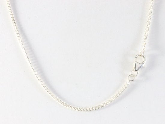 Zilveren schakel ketting met zoetwater parels afbeelding 4