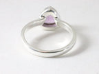 Hoogglans zilveren ring met amethist afbeelding 3