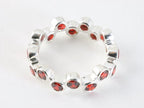 Zware zilveren ring met granaat afbeelding 2