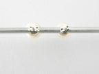 Zilveren oorstekers met natuurlijke witte zoetwaterparel afbeelding 2