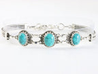 Bewerkte zilveren armband met turkoois afbeelding 1